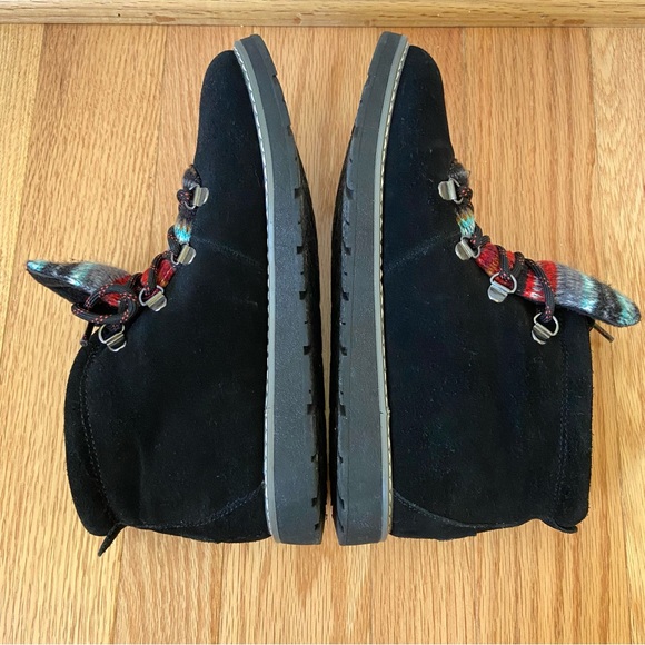 Sketchers BOBS Alpine Keep Trekking Lace Up Boots Ankle Booties Black Size 7.5 - Picture 6 of 9